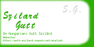 szilard gutt business card
